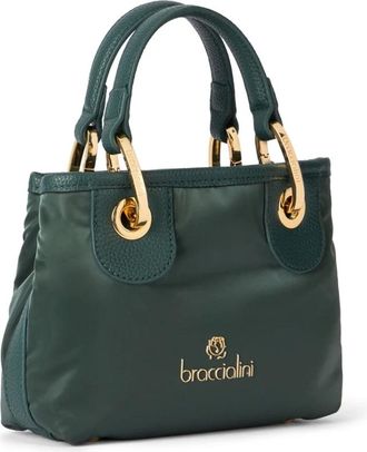 Braccialini Beth Puffy Handtas - Dames - Tassen - Groen - Maat: ONE Size Zijde