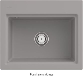 Villeroy & Boch Villeroy&boch - Villeroy Et Boch Subway Style 60 S Fregadero Fossil Ceramicplus Desag&uuml;e Manual Acabado Aluminio Cepillado