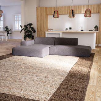 MYCS Ecksofa Taupegrau - Flexible Designer-Polsterecke, L-Form: Beste Qualität, einzigartiges Design - 296 x 72 x 168 cm, konfigurierbar
