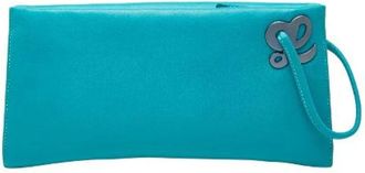 Loewe Pre-owned Clutches, female, Blue, Size: ONE SIZE Pre-owned Leather Clutch