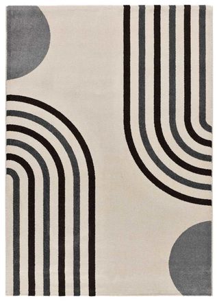 Atticgo Alfombra escandinava crema/negro/gris 80x150 cm