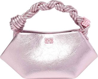 Ganni Silver Pink Mini Bou Handbag