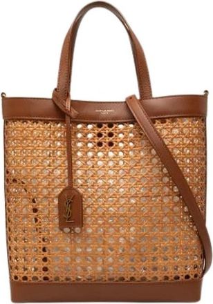 Saint Laurent Pre-owned Vintage Satchel - Dames - Vintage Shopper - Bruin - ONE Size - Leer - Vintage