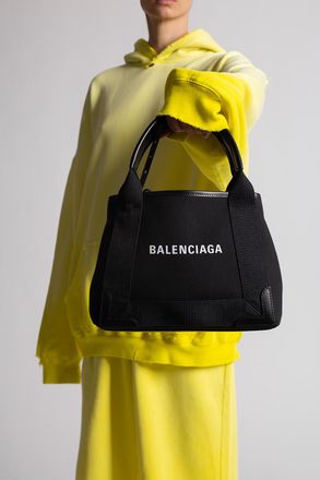 Balenciaga Navy Cabas Shoulder Bag, Womens, Black