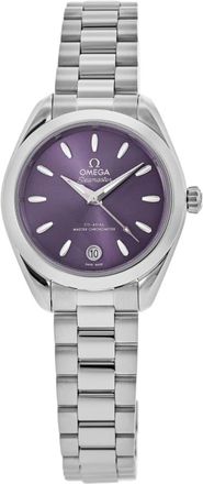 Omega Seamaster Aqua Terra 150M 30mm Automatic Purple Dial Stainless Steel Womens Watch 220.10.30.20.10.002