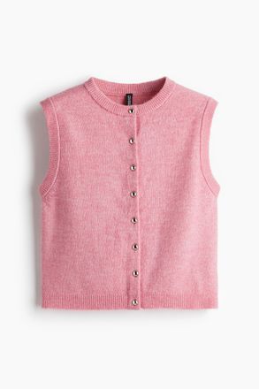 H&M Gestricktes Gilet - Pink