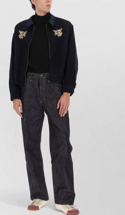 Visvim embroidered long sleeve jacket with ribbed cuffs