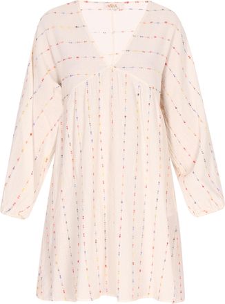 Usha Jurk Dames Wit Veelkleurig