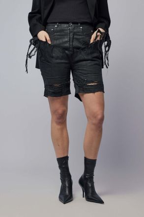 Rick Owens Denim Shorts - Slivered Tight Cut Offs