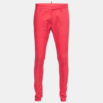Dsquared2 Coral Pink Cotton Trousers
