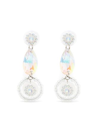 Amir Slama crystal-embellished drop earrings - Neutrals