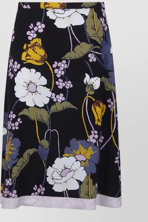 Marni high waist a line floral print skirt