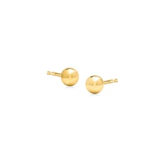 Canaria Canaria Italian 4mm 10kt Yellow Gold Ball Stud Earrings