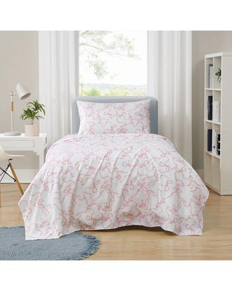Truly Soft Printed Bow Sheet Set