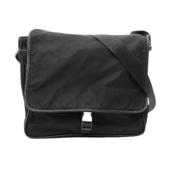 Prada Pre-owned Nylon Saffiano Leather Shoulder Bag V166 - - Pre-owned - Uomo - Nero - ONE SIZE