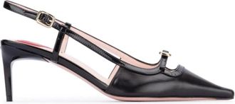 Roger Vivier Viv Canard Slingback Pumps - Dames - Pumps - Zwart - 36 EU - Leer - Schoenen
