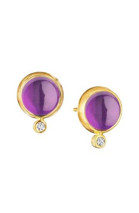 Syna Cirra Cabochon Studs in Amethyst at Nordstrom, Size Large