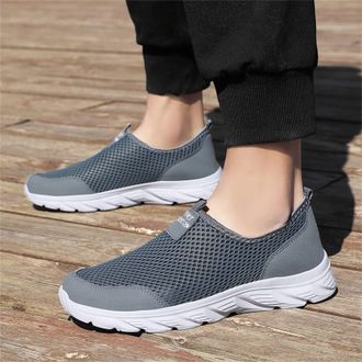 Generic 2026 Men Shoes Summer Lightweight Breathable Casual Mesh Running (Grey, 6.5)