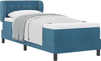 vidaXL Box Spring Bed with Mattress Dark Grey 80x200 cm Velvet vidaXL