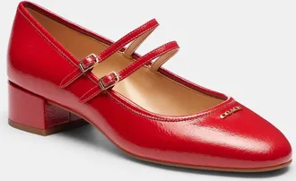 Coach Double Buckle Block Heel Mary Jane