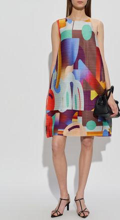 Pleats Please Issey Miyake Pleated Dress, Womens, Multicolour