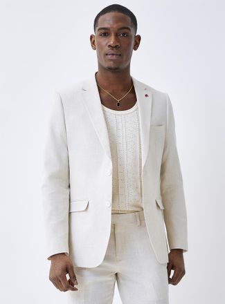 Soul of London Mens Cotton and linen jacket