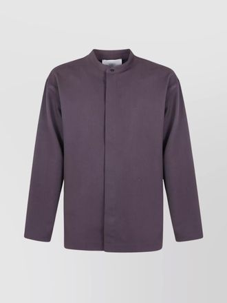 STUDIO NICHOLSON grandad collar shirt