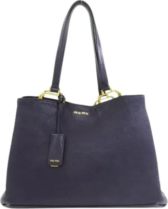 Miu Miu Pre-owned Tote Bags, female, Blue, Size: ONE SIZE Pre-owned Tote bag