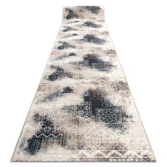 RugsX RugsX Anti-Slip Patchwork Runner in Beige | Size: 100 cm x 490 cm
