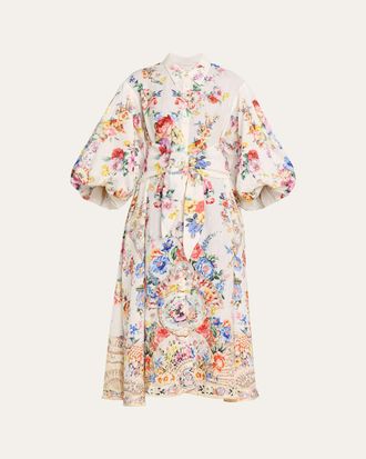 Camilla I Left My Heart in Granada Shirtdress with Bubble Sleeves