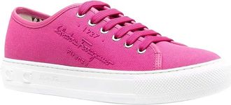 Ferragamo Logo-Low-Top Leather Sneaker