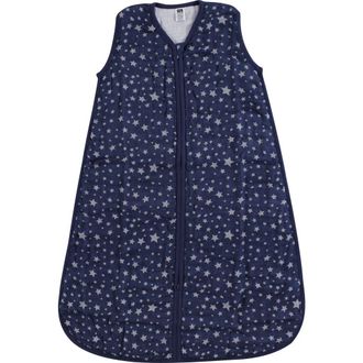 Hudson Baby Muslin Cotton Sleeveless Wearable Sleeping Bag, Sack & Blanket in Gray Navy Star at Nordstrom