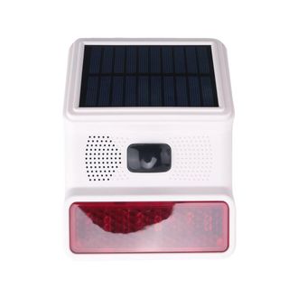 OEM Alarma Estrobosc&oacute;pica Solar Inal&aacute;mbrica, Con Sonido Y Luz, Sirena De Alarma Para Exteriores Para Sistema De Alarma Wifi Gsm De 433 Mhz Para El Hogar Y