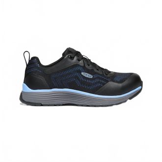 Keen Womens Sparta Ii Aluminum Toe Work Shoes In Airy Blue Black