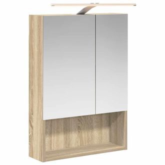 vidaXL Armario Con Espejo De Ba&ntilde;o Roble Sonoma 50 X 14,5 X 70 Cm Vidaxl