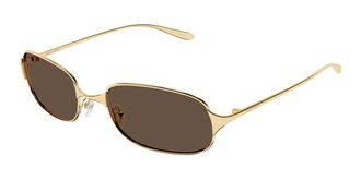 Alexander McQueen AM0588S 002 Mens Sunglasses Gold Size 55 - Free RX Lenses - Free RX Lenses