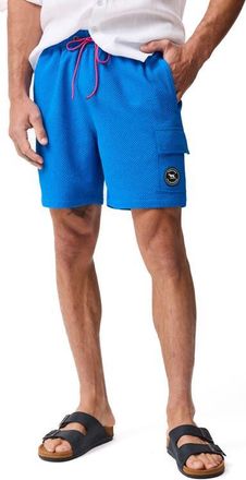 Rodd & Gunn Winterton River Seersucker Swim Trunks in Cobalt at Nordstrom, Size Xxx-Large