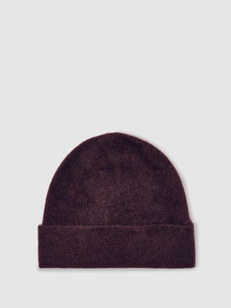 Reiss Burgundy Cashmere Beanie