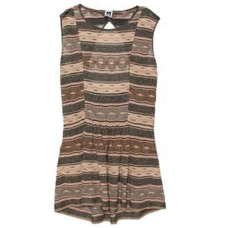 M Missoni Multicolor Lurex Knit Open Back Detail Mini Dress