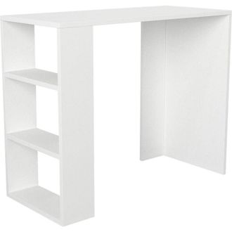 Toilinux Scrivania, tavolo da lavoro, tavolo da ufficio Desk Bianco