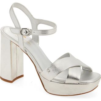 Kate Spade New York delia platform sandal in Silver Metallic at Nordstrom Rack, Size 11