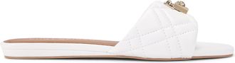 Kurt Geiger Womens Leather Brixton Flat Sandal Sandals - White - Size UK 8