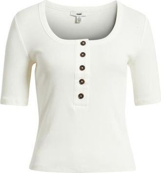 Mavi Henley Tee in Coconut Milk at Nordstrom, Size X-Large