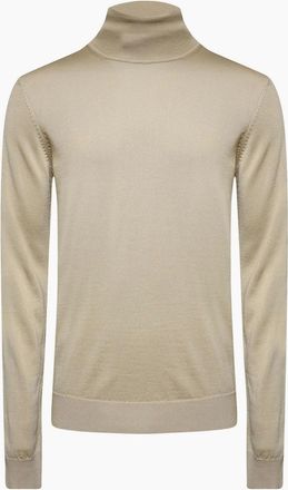 HUGO BOSS Mens San Thomas-M Rollneck Sweater - Cream - Size: 42