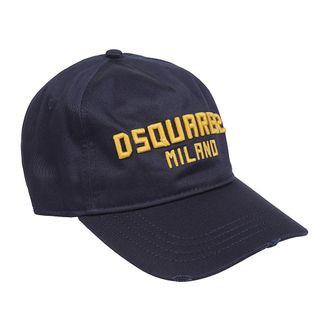 Dsquared2 Baseball Cap - Heren - Petten - Blauw - ONE Size - Katoen - Accessoires