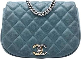 Chanel Borsa Pre-owned con patta trapuntata - - Pre-owned - Donna - Blu - ONE SIZE