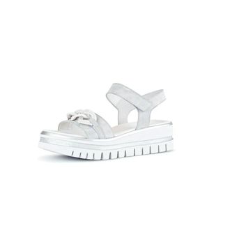 Gabor Platform Sandaal - Dames - Schoenen - Grijs - Maat: 38 1/2 EU