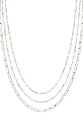 Argento Vivo Triple Layer Chain Necklace in Silver at Nordstrom