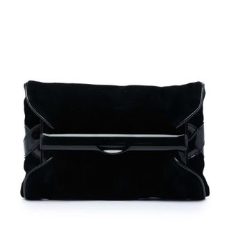 Bottega Veneta Pre-owned Bottega Veneta Velvet and Patent Clutch Ladies TZYG5D44QZB59LTY