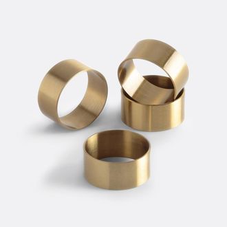 La Redoute Interieurs Set van 4 goudkleurige servetringen, Dajan